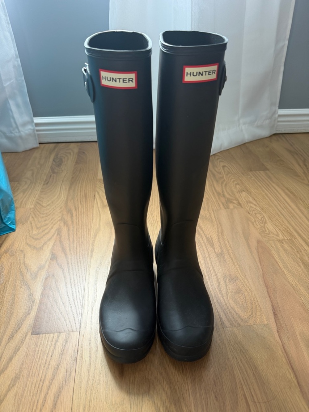 Hunter Black Tall Rubber Boots